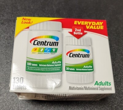 Centrum Adult Multivitamin and Mineral Supplement 130 Tablets