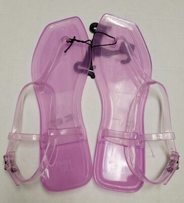Time and Tru Jelly Thong Sandals, Purple
