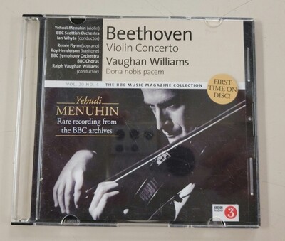 Yehudi Menuhin "Beethoven: Violin Concerto * Vaughn Williams Dona nobis pacem", CD