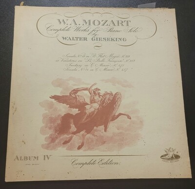 Walter Gieseking "W.A. Mozart: Complete Works for Piano Solo" Vol. IV, Record