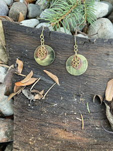 Round Shield Earrings - A8