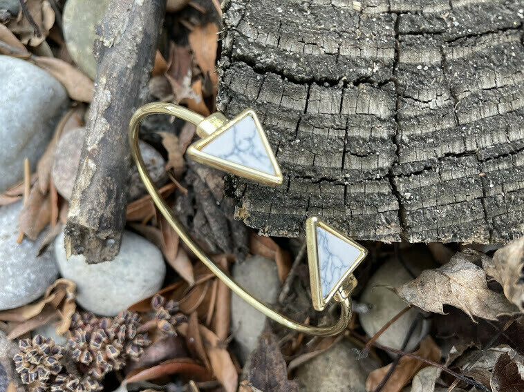 Marble Geo Drop Bracelet - A46