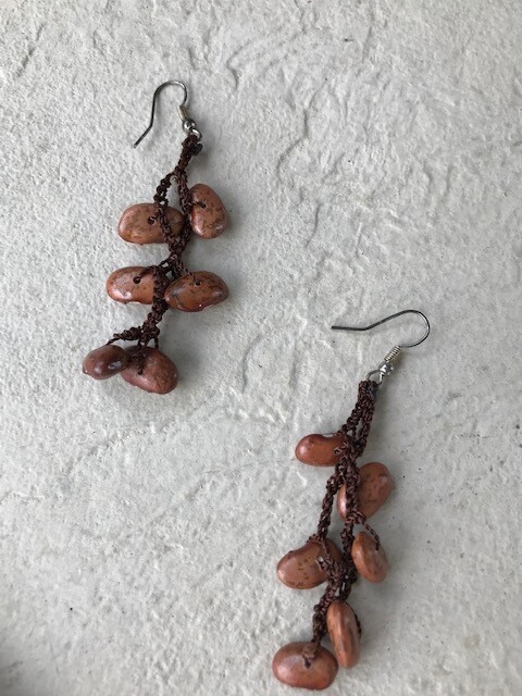 Pinto Bean Dangling Earrings - A98