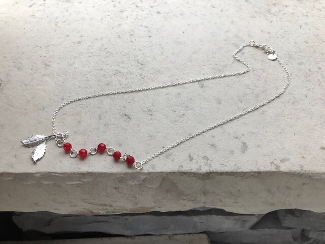 Red Leaf Necklace - A99