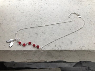 Red Leaf Necklace - A99