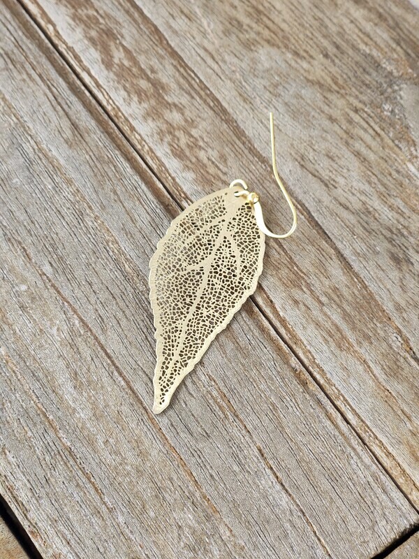 Isabella Gold Leaf Earrings - A18