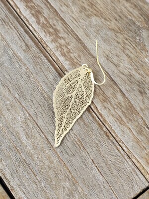 Isabella Gold Leaf Earrings - A18
