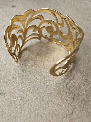 Mara Gold Filigree Cuff Bracelet - A50