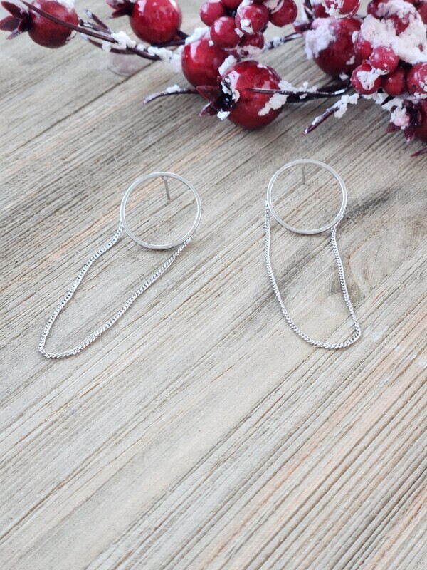 Hoop &amp; Chain Earrings