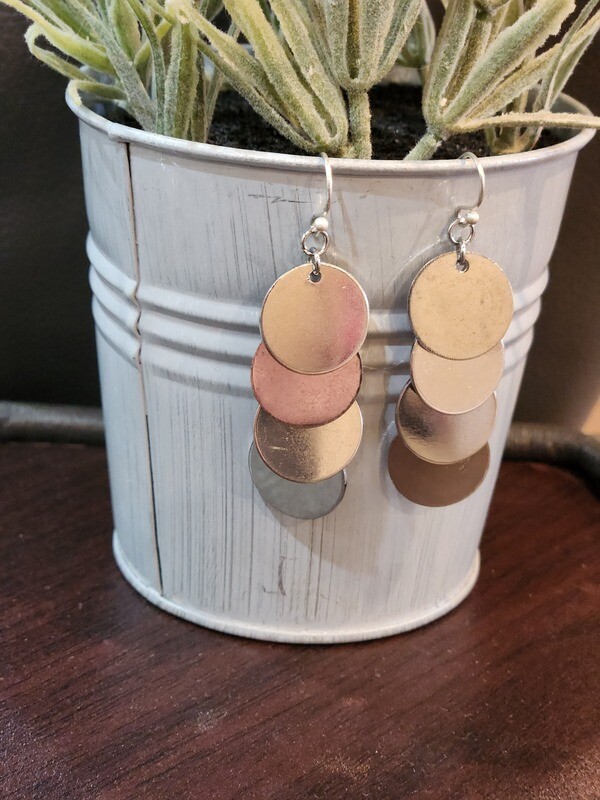 Sierra Silver Disc Earrings - A2