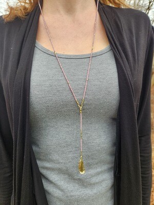 Rondelle Leaf Necklace