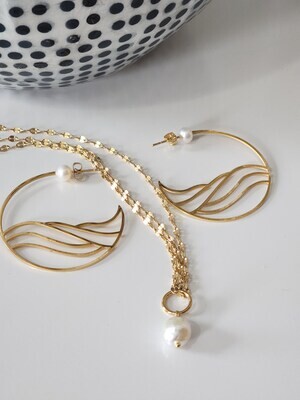 Walk on Water Pearl Necklace - A130