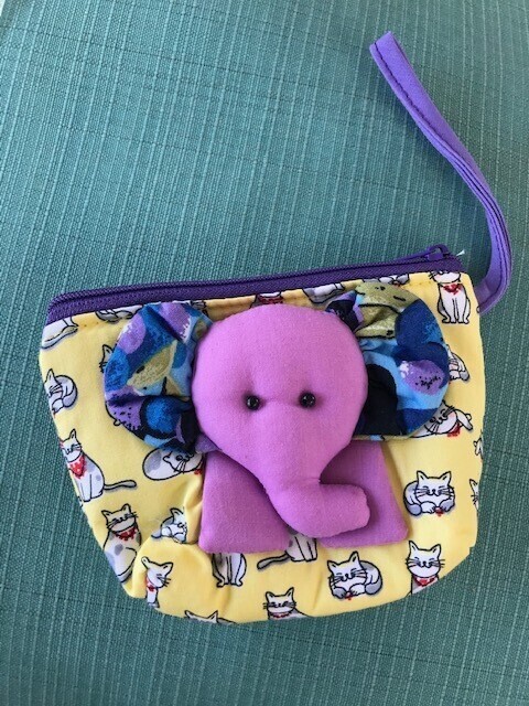 Elephant Purse, Color: Purple Elephant - D13