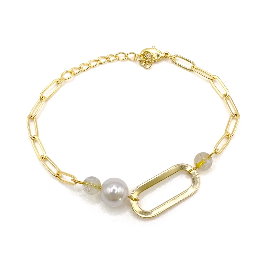 Linked Bracelet, Color: Gold - A202