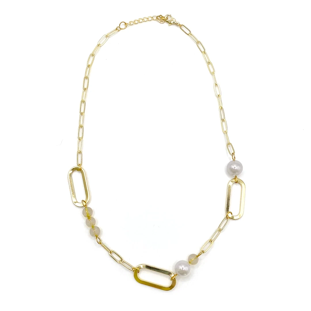 Linked Necklace, Color: Gold - A198
