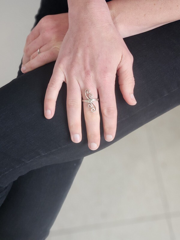 Swirl Sterling Silver Ring