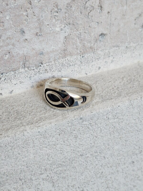 Sterling Silver Fish Ring