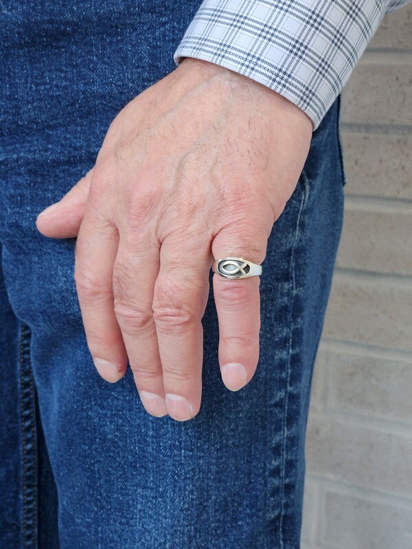 Sterling Silver Fish Ring