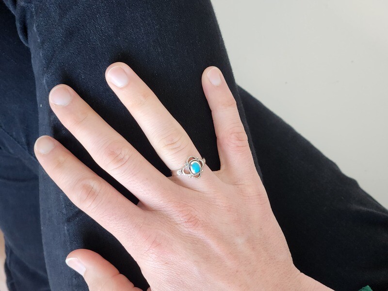 Turquoise Flower Ring