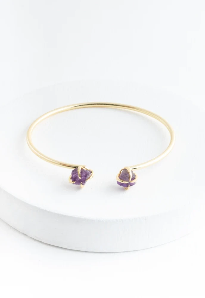 Shine Cuff Bracelet, Color: Amethyst - A240