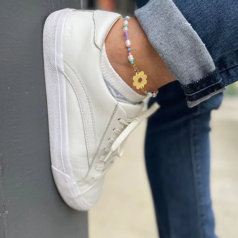 Floral Anklet Bracelet - A255