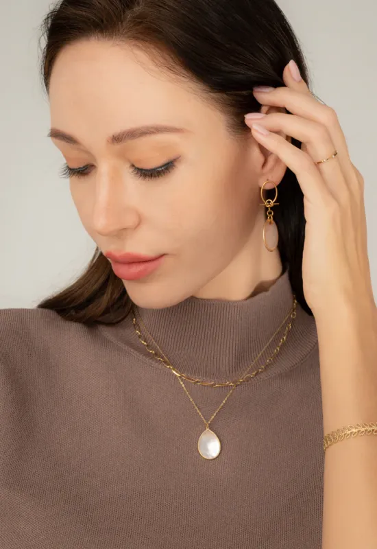 Holly Layered Mother of Pearl Necklace - A29