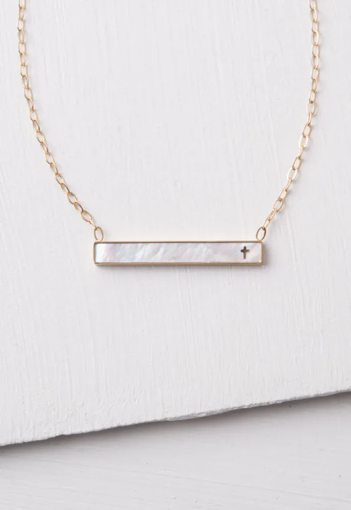 Lenore Cross Bar Necklace - A6