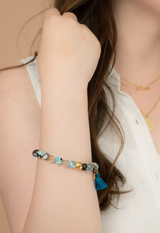 Ocean Waves Stone Bracelet - A114