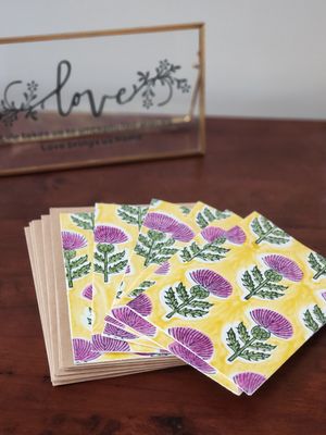 Thistle Printed Card Set of 6 - P10