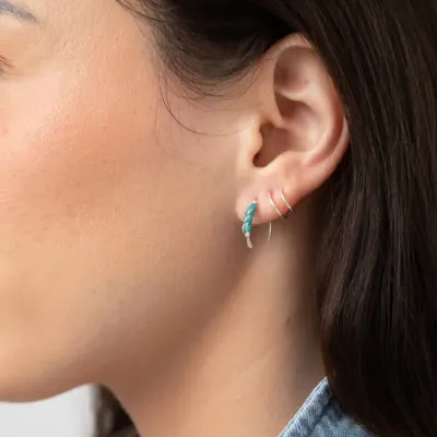 Moab Western Beaded Hoop Earrings