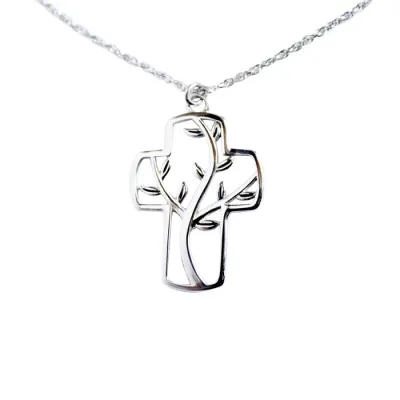 Leaves of Healing Cross Necklace - A9