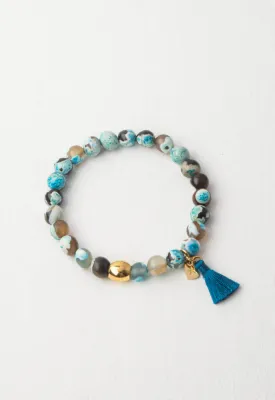 Ocean Waves Stone Bracelet - A114