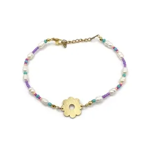 Floral Anklet Bracelet - A255