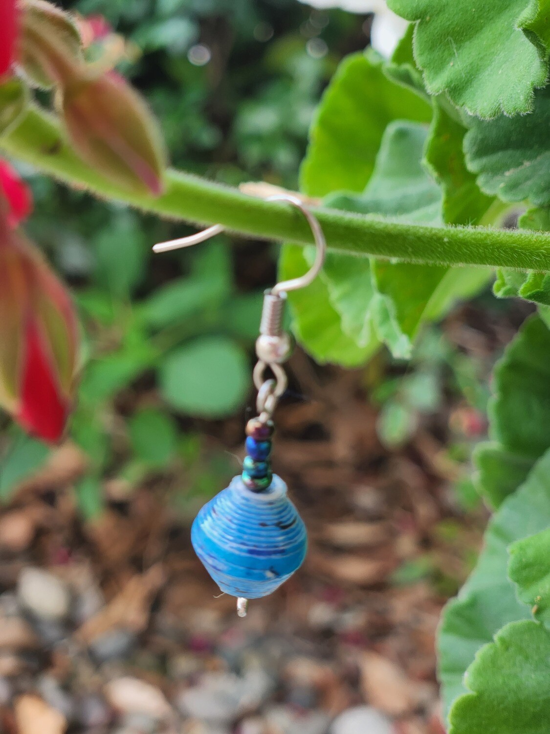 Ugandan Blue Earrings - A59