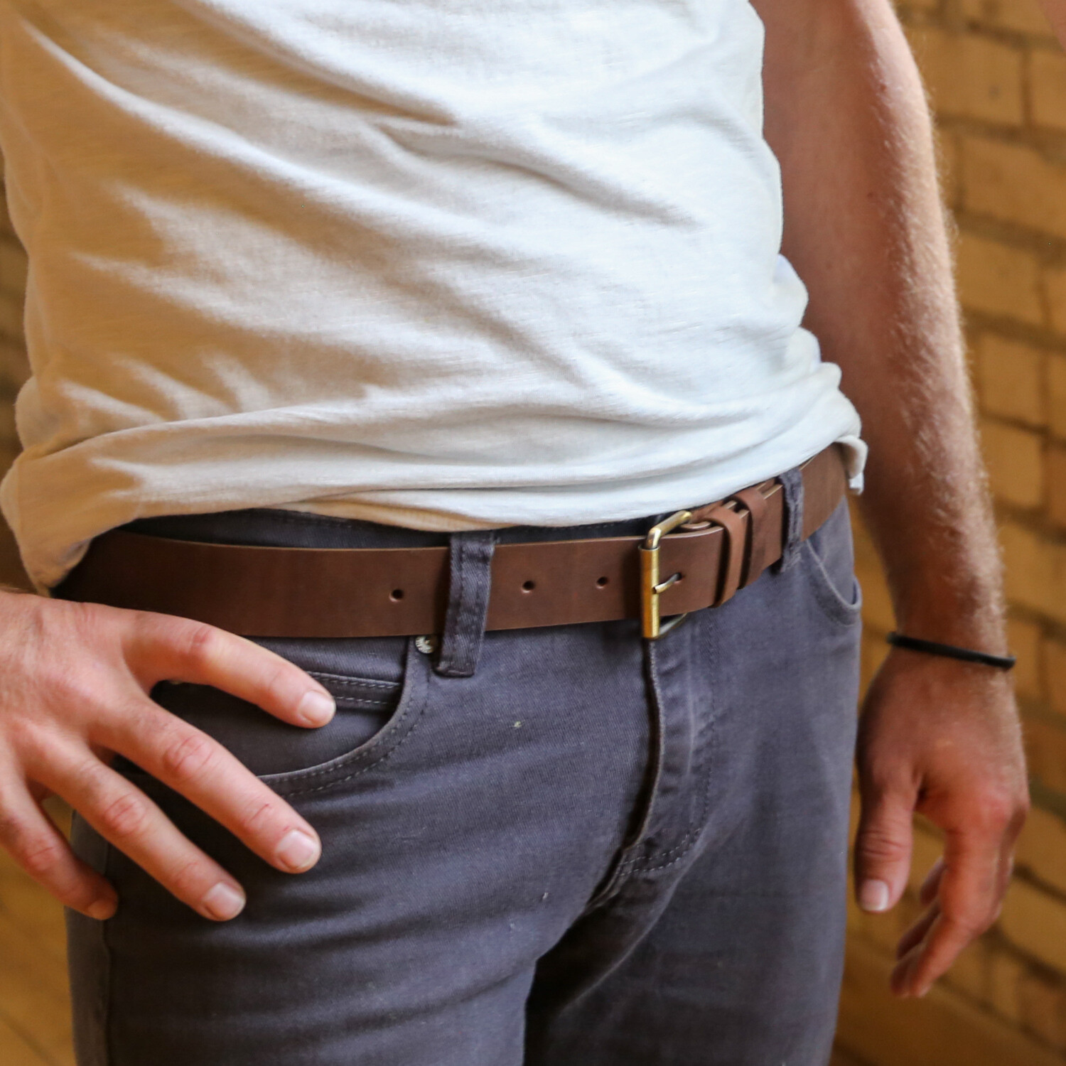 Classic Brown Leather Belt