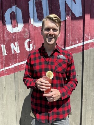 Embroidered Plaid Shirt - Howe Sound Brewing - Red/Black