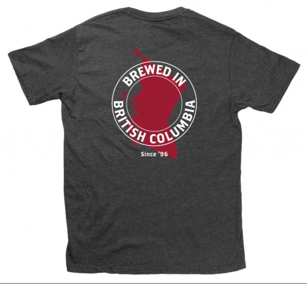 Classic Logo, Brewed in BC T-Shirt - Heather Grey