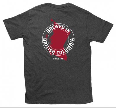 Classic Logo, Brewed in BC T-Shirt - Heather Grey