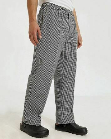 Black & White Check Chef Trousers