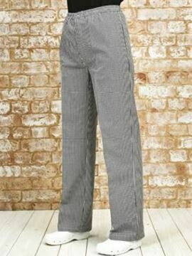 Navy & White Check Chef Trousers