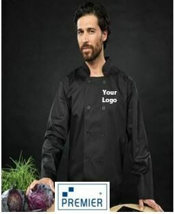 Premier Black Long Sleeve Classic Chef Jacket