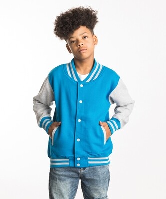 JUST HOODS Kids varsity jacket