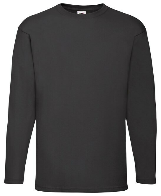 FRUIT OF THE LOOM Valueweight long sleeve T, colour: black