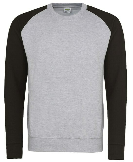 Just hoods Baseball sweatshirt Just hoods Baseball sweatshirt, colour: heather grey/jet black