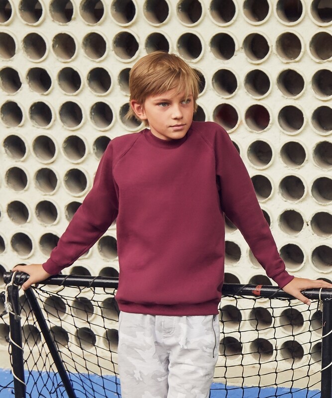 Fruit Of The Loom Kids classic raglan sweatshirt