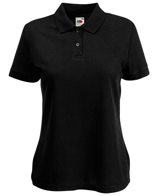 FRUIT OF THE LOOM Women's 65/35 polo FRUIT OF THE LOOM Women's 65/35 polo, colour: Black