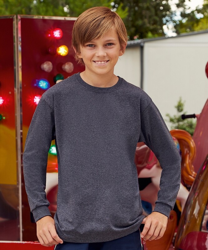 Fruit of the Loom Kids long sleeve value weight