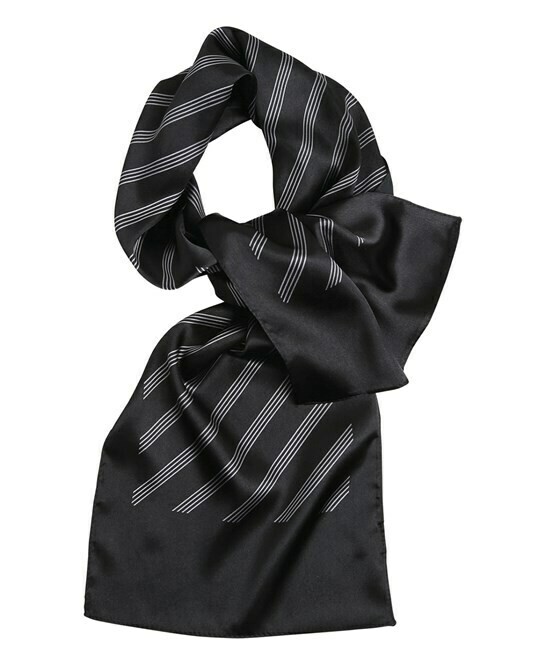 PREMIER Scarf – four stripe, Colour: BLACK/SILVER