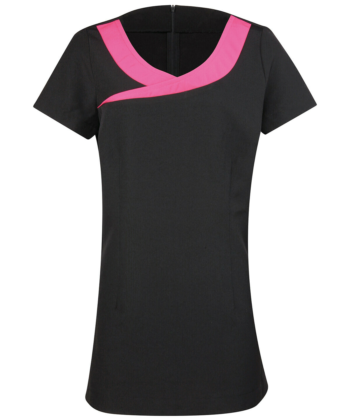 Premier Ivy beauty and spa tunic, Colour: Black/Hot Pink