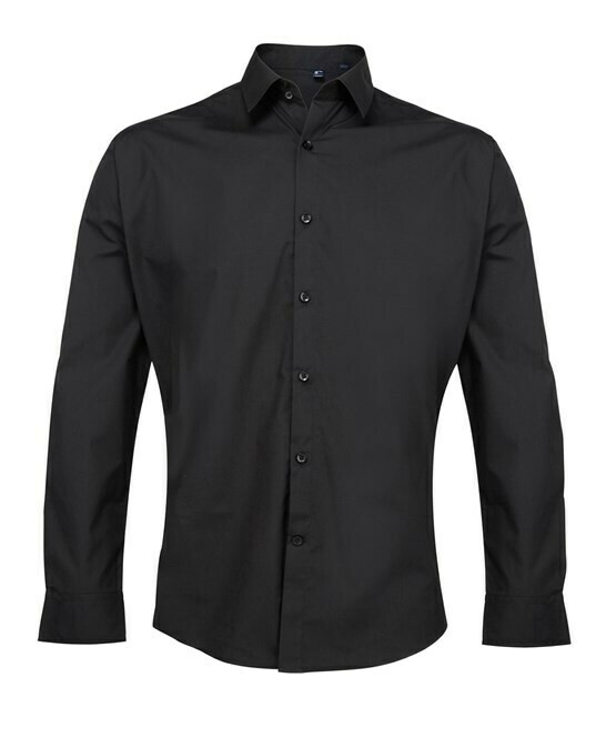 PREMIER Supreme poplin long sleeve shirt PREMIER Supreme poplin long sleeve shirt, colour: black